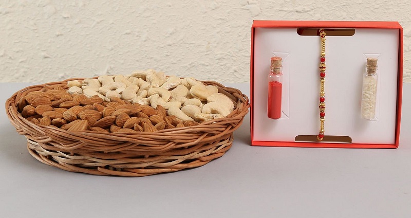 Rakhi with Dry Fruits- Perfect Gift Hamper for all Ages